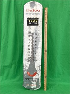 Vintage Delco batteries thermometer from 1947