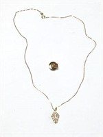 10Kt Pin & Necklace