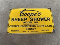 Original Coopers Sheep Shower enamel sign