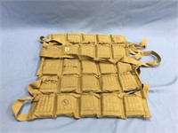 Lot of 5 canvas ammo belts, each has 5 pouches wit