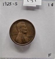 1925 S F Lincoln Wheat Cent
