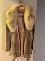 Leather/Suede/Fur necked coat