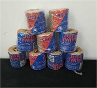 9- new rolls of jute twine