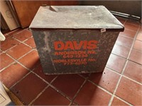 Davis Dairy Milk Box, Bottom Rusted thru