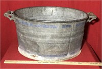 Round Galvanized Wash Tub