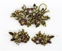 Coro Brooch & Earrings