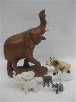 Elephants - Carved Wood, Stone, Porcelain & Resin