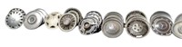 Large assortment of hub caps for Chevy, Mercedes,