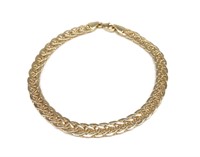 14K Gold Byzantine Chain Bracelet (7" Long)