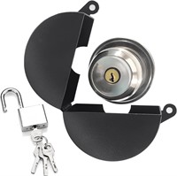 Black Steel Door Knob Lock Device