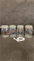 Set Four Storage Jars/ Lids