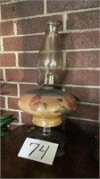 Vintage oil lamp, 18 inches tall