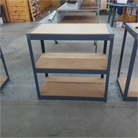 Metal & wood shelving unit, 3' tall, 36x18"