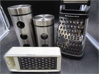 Kitchen Aid Box Grater + Cannisters