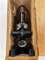 Vintage Microscope Sold As is