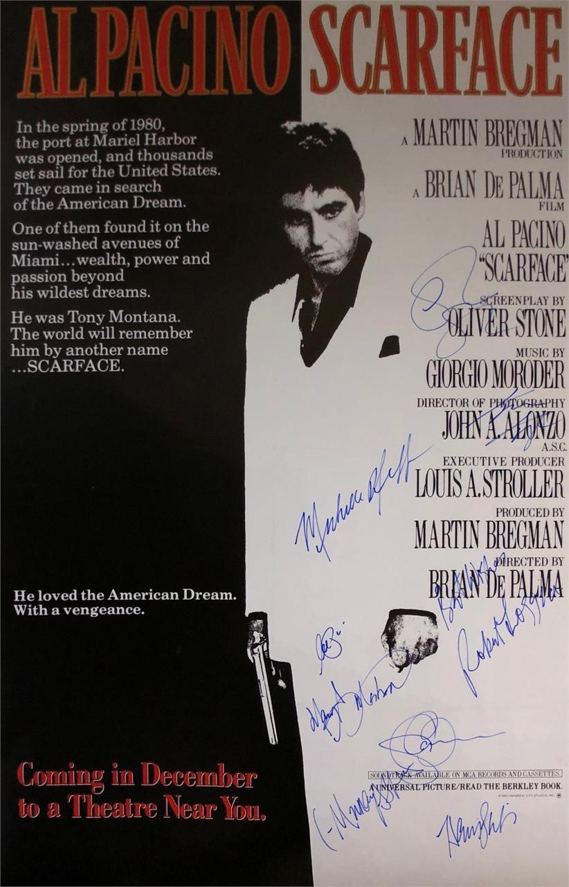 Scarface Al Pacino Autograph Poster