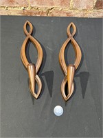 Midcentury Syroco Wall Candle Holders