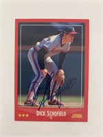 Dick Schofield signed baseball card