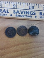 3 indian head pennies 
1901, 1882, and a 1886