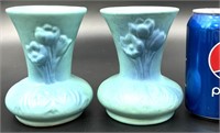2 Van Briggle Antique Ceramic Bud Flower Vases