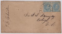CSA Stamp  #7 Pair tied on Cover by Salisbury NC C