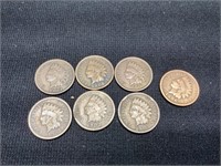 7 Indian Head Pennies 1896-1906