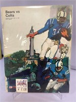 Bears vs Colts Oct 8 1967 program W/ ticket