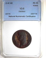 37-41 AD Caligula NNC VG8 AE AS