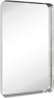 TEHOME 24x36 inch Chrome Metal Framed Mirror