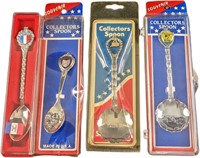 Four Vinage Silverplate Collector Spoons