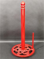 Red Cast Iron Paper Towel Holder