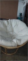Papasan chair with cushion