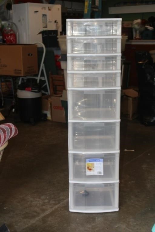 8 Shelf Plastic Storage Unit