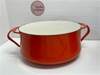 Vintage Dansk Kobenstyle Red Enamelware Pot