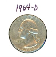 1964-D Washington Silver Quarter