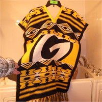 GREEN BAY PACKERS SWEATER PONCHO OSFM