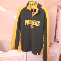 GREEN BAY PACKERS PULLOVER FLEECE JACKET- LARGE