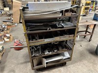 Steel Cart/Rack & Assorted Steel Contents