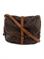 Louis Vuitton Brown Monogram Saumur Messenger Bag