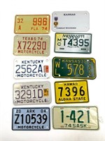 Collection of Motorcycle License Plates