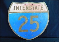 ORIGINAL WOODEN I-25 ROAD ART