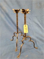 (2) 16" Metal Candle Holders