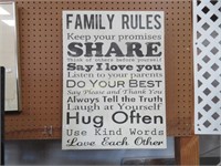 Family Rules on Canvas