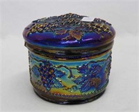 Vintage powder jar - purple