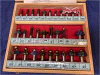 New 29-Pc Router Bit Set in case (thick shaft)