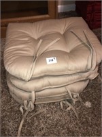 Set of 4 Tan Chair Cushions