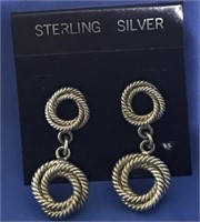 Solid Sterling Silver 1.5" BIG Stud Earrings 13g