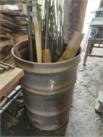 Metal Barrel with Metal Rods