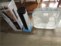 Box fan and heater