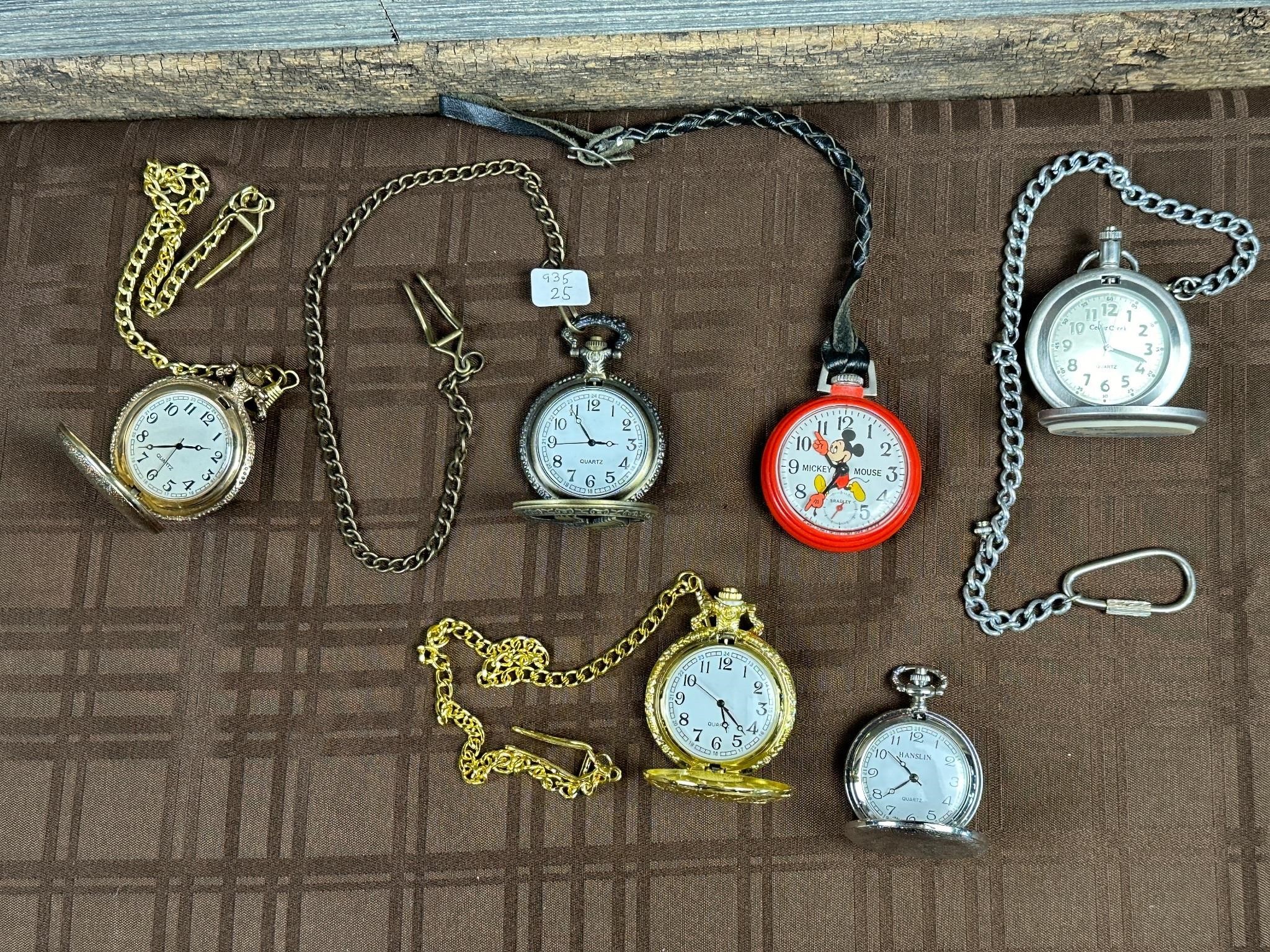 Lot of 6 Pocket Watches